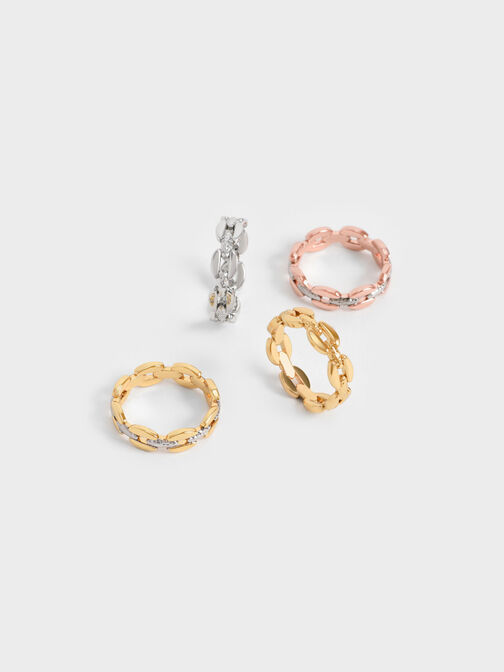 Chain-Link Ring, Rose Gold, hi-res