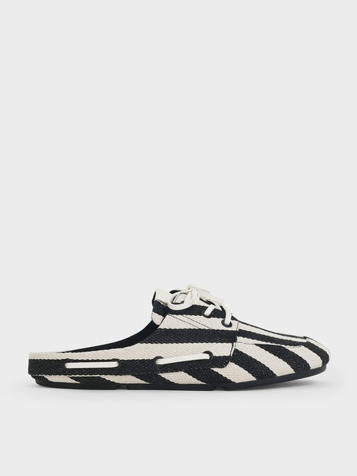 Striped Slip-On Boat Shoes, Multi, hi-res