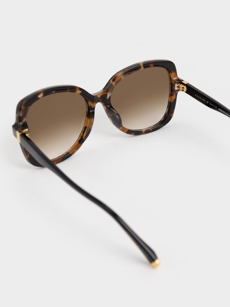 Gafas de sol de mariposa en carey de acetato reciclado, Nacar, hi-res