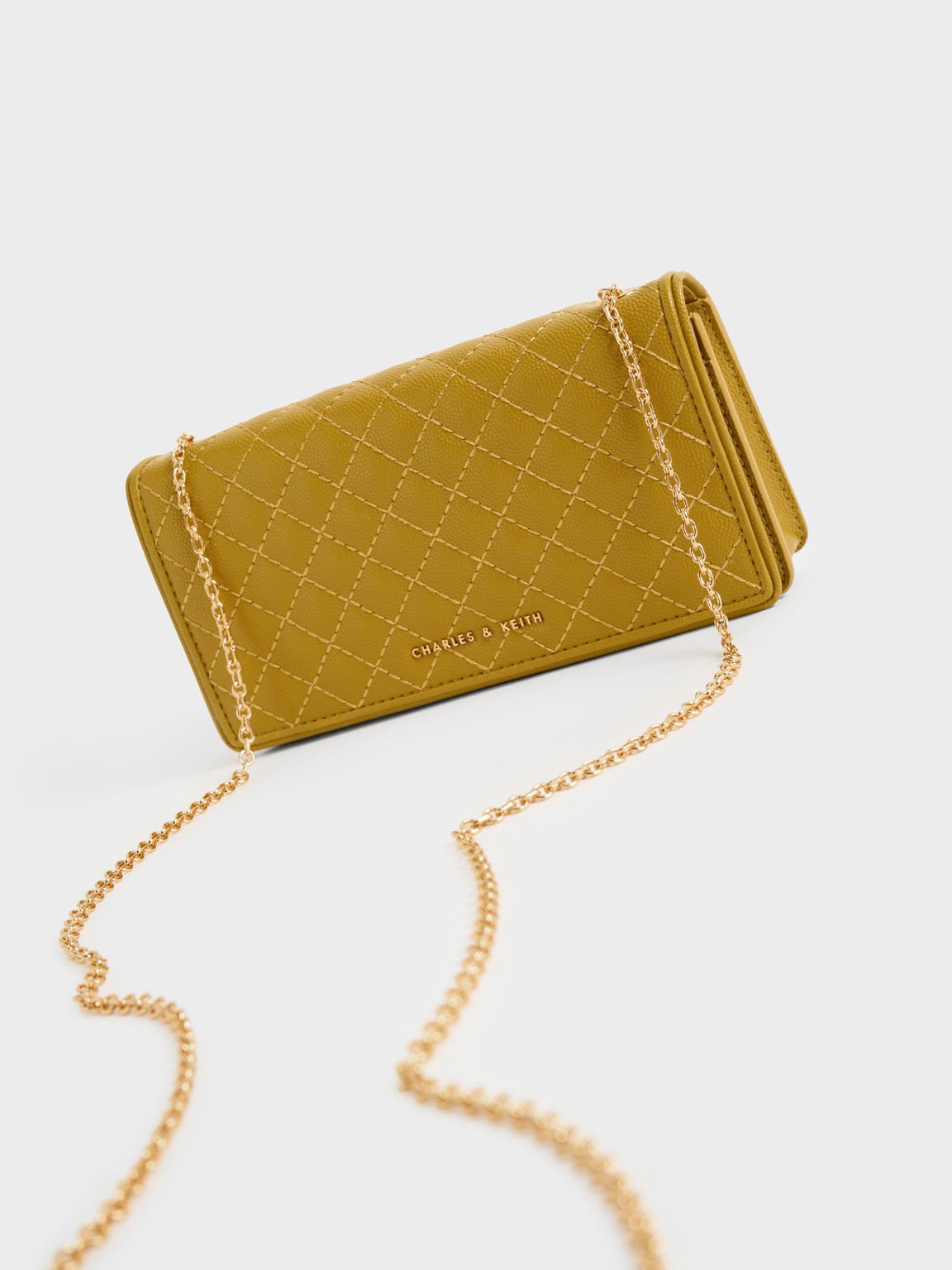 Quilted Pouch, Mustard, hi-res
