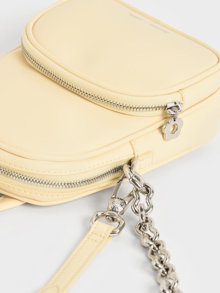 Minka Double Pocket Crossbody Bag, Butter, hi-res
