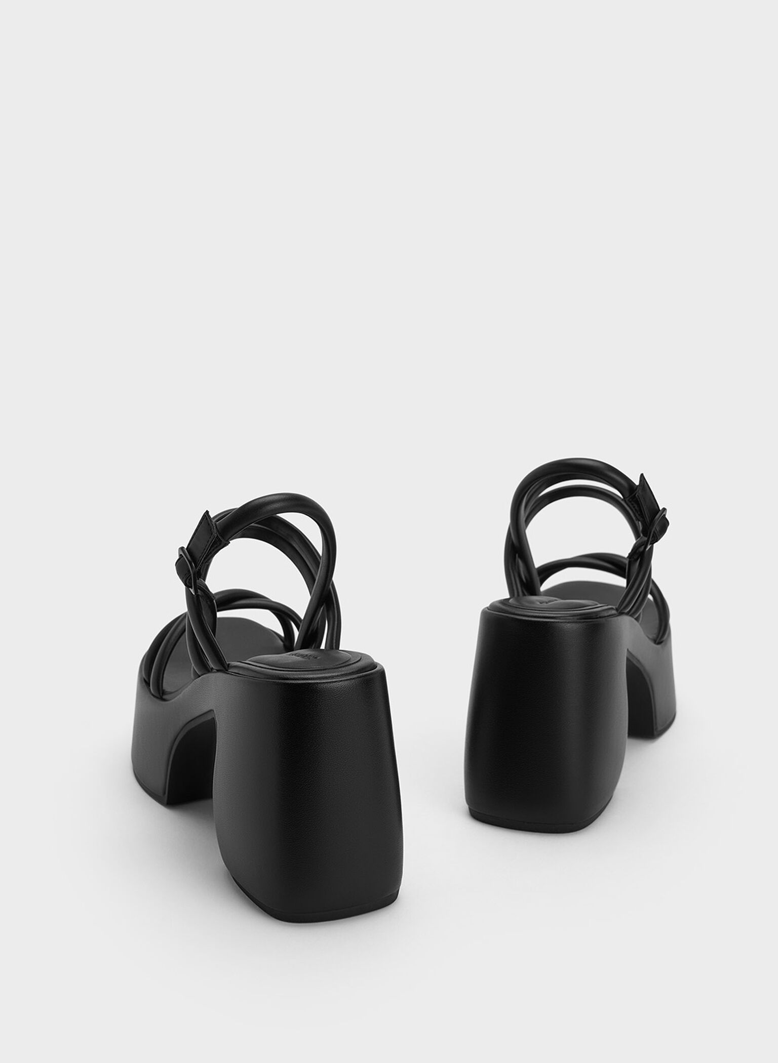 Nerissa Tubular Platform Sandals, Black, hi-res