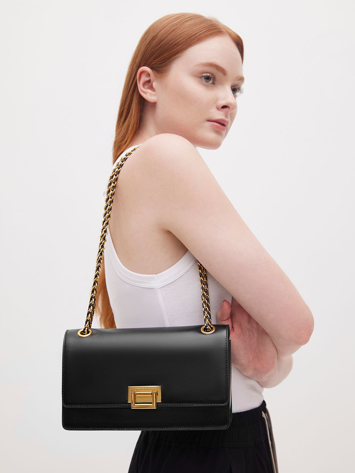 Chain handle crossbody bag clearance