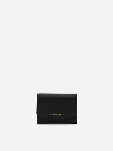 Charles & Keith - Women's Front Flap Small Wallet, Dark Moss, Xxs