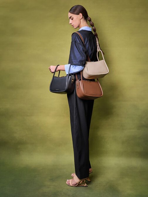 Lyla Shoulder Bag, Taupe, hi-res