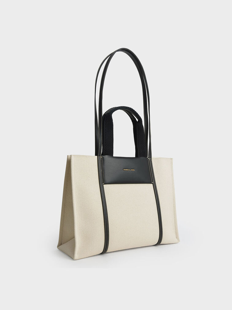 Multicoloured Shalia Canvas Tote Bag - CHARLES & KEITH US