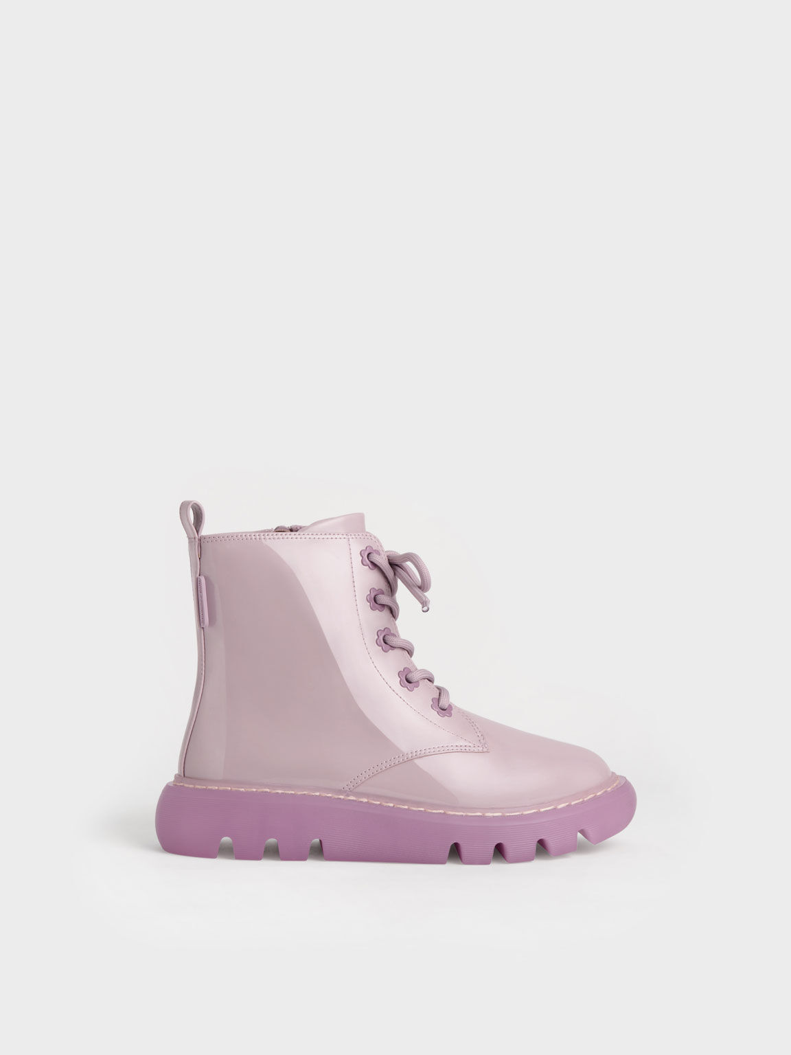 Purple lace up boots store