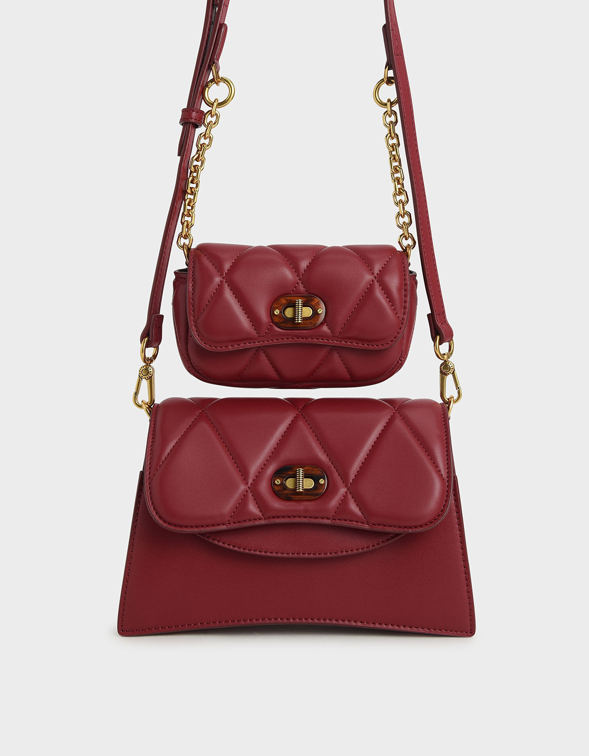 Charles and keith red bag clearance