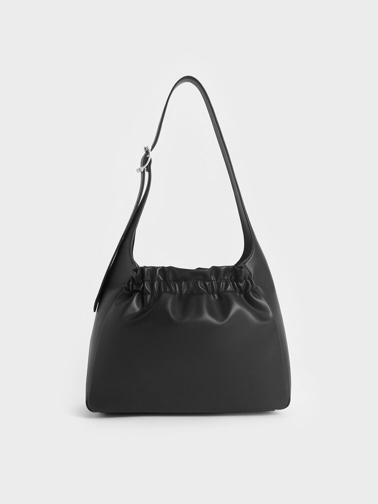 Bolso fruncido Brigette, Noir, hi-res