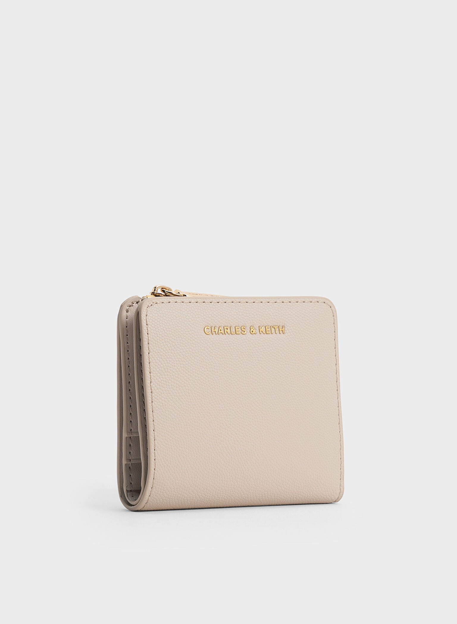 Keely Top Zip Small Wallet, Oat, hi-res