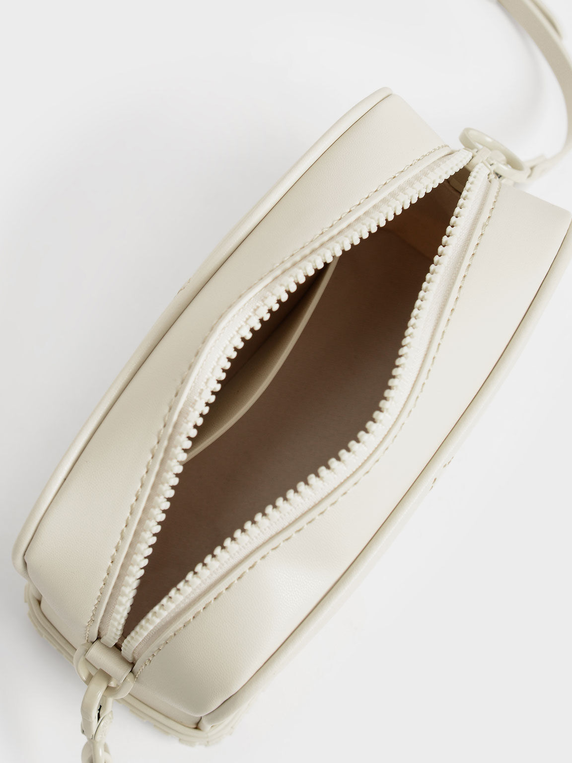 Chalk Quilted Top-Zip Crossbody Bag - CHARLES & KEITH US