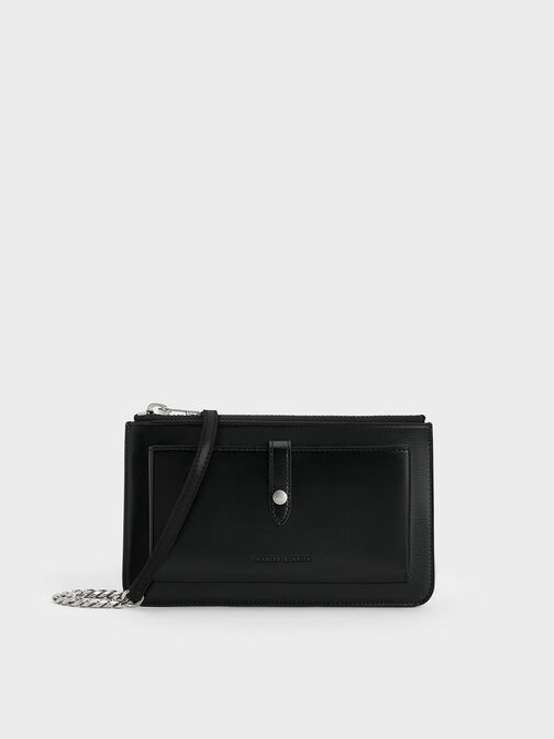 Rebel Top-Zip Long Wallet, Noir, hi-res