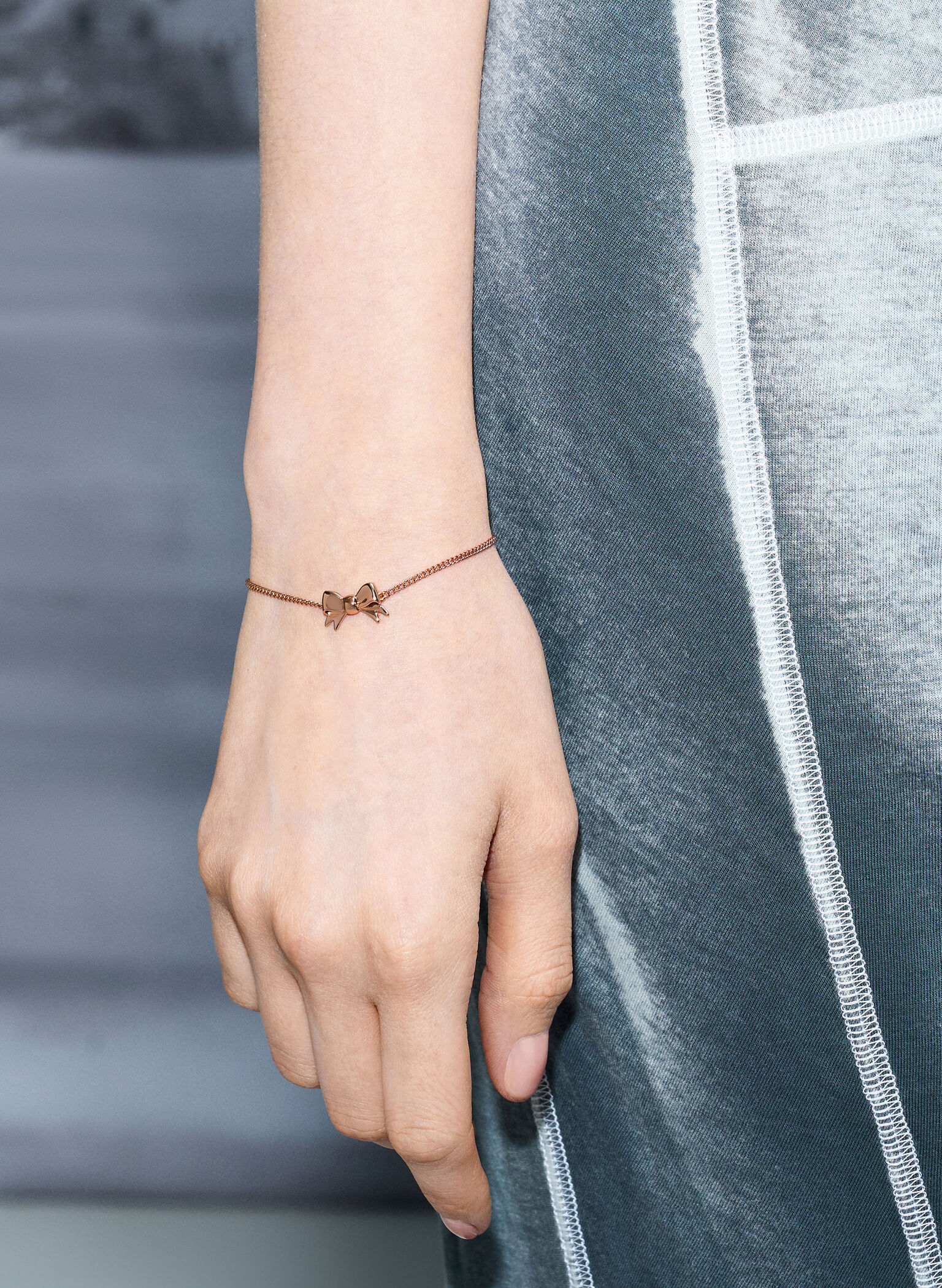 Paige Ribbon Bracelet, Rose Gold, hi-res