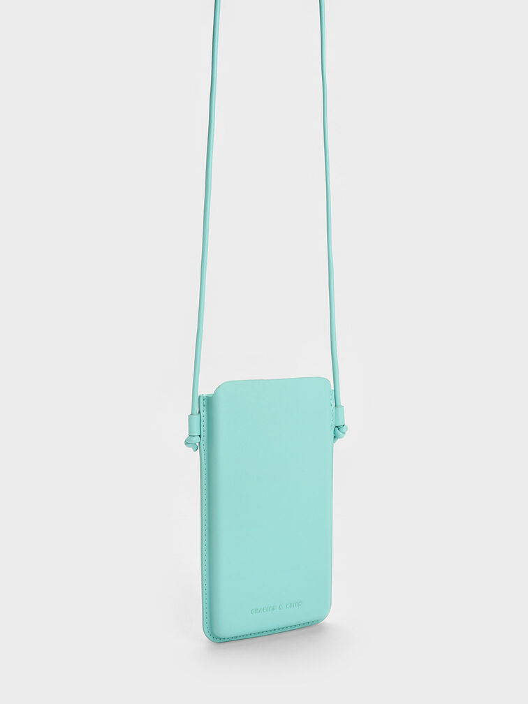 Camelia Phone Pouch, Turquoise, hi-res