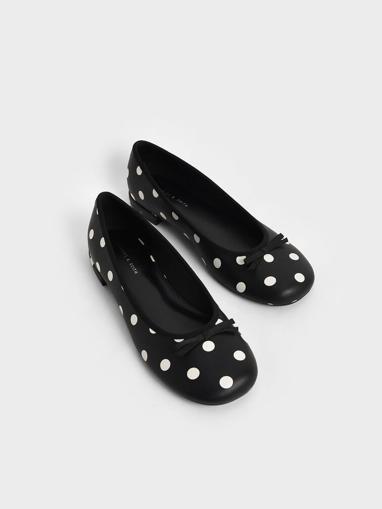 Polka dot flat shoes clearance