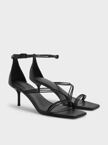 Fianna Ankle-Strap Stiletto Sandals, Black, hi-res