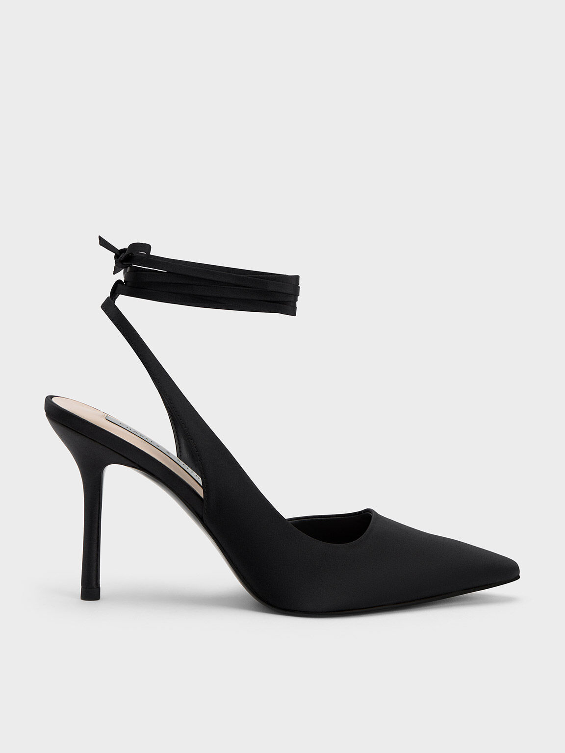 Black Tie-Around Slingback Pumps - CHARLES & KEITH International