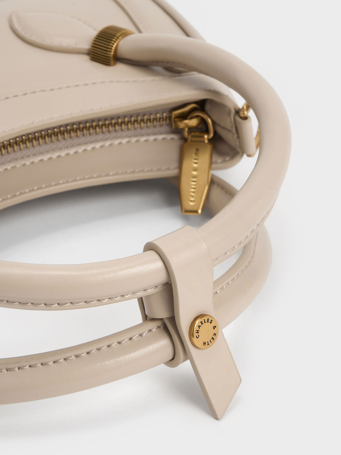 Bonnie Curved Tote Bag, Beige, hi-res