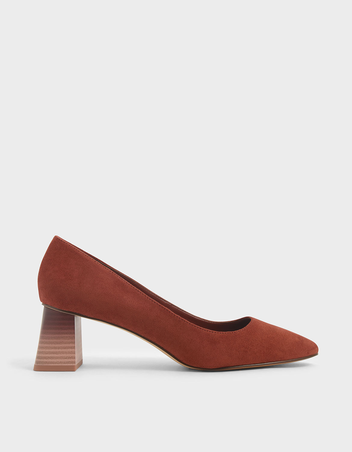 Stacked heel pumps clearance