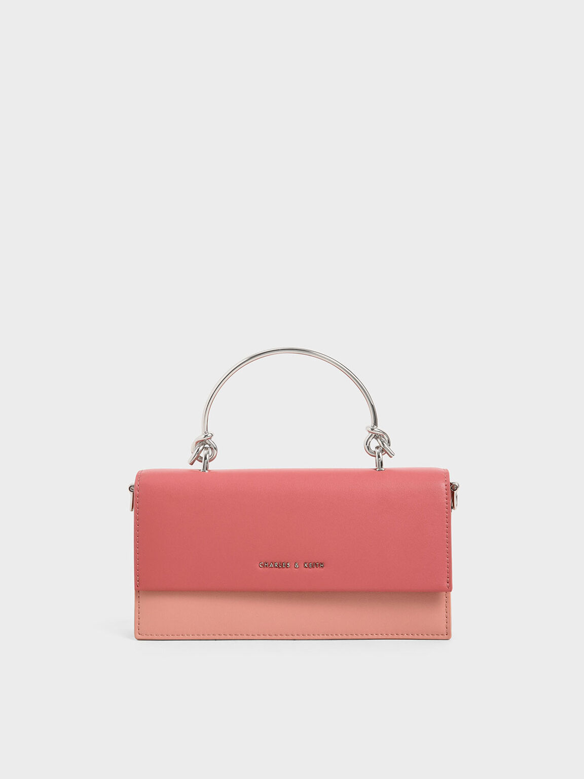 Pink Metallic Handle Long Wallet Charles Keith Us