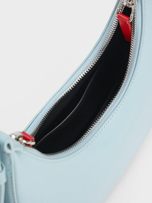 Cockade Crescent Hobo Bag, Blue, hi-res