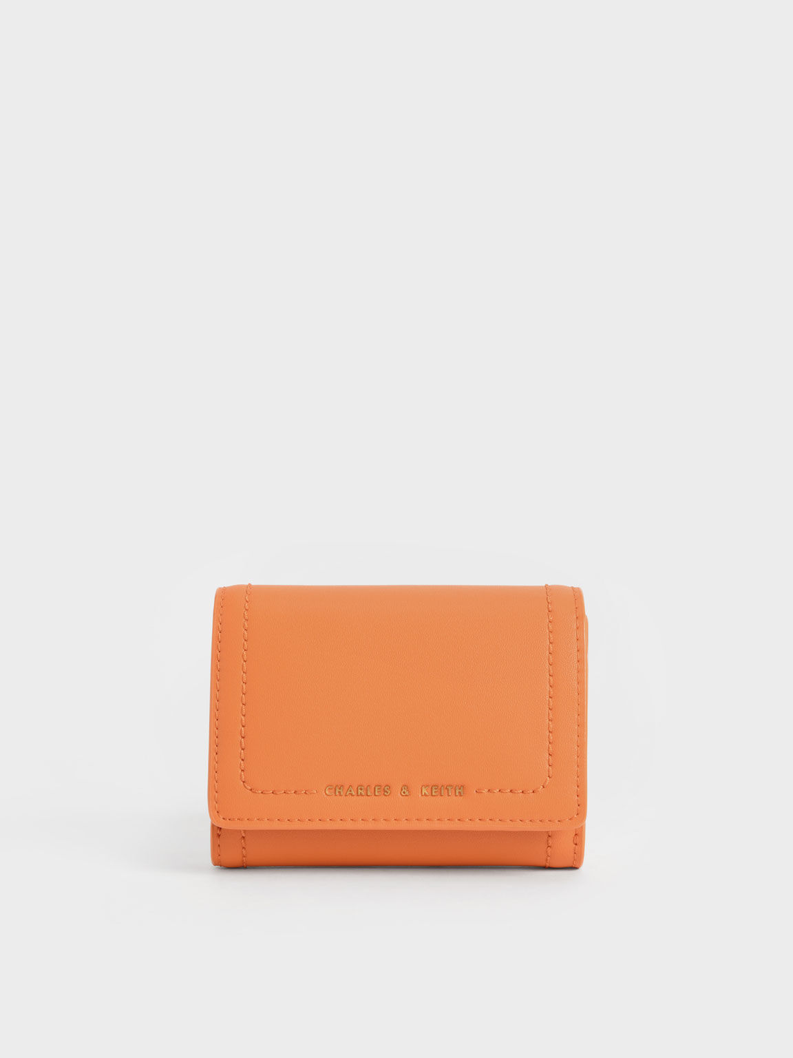 Sonnet Snap-Button Small Wallet, Orange, hi-res