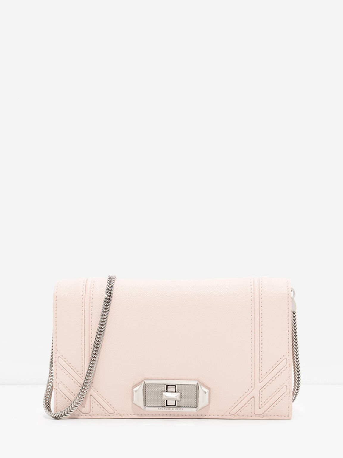 Light Pink Turn Lock Wallet Charles Keith Us