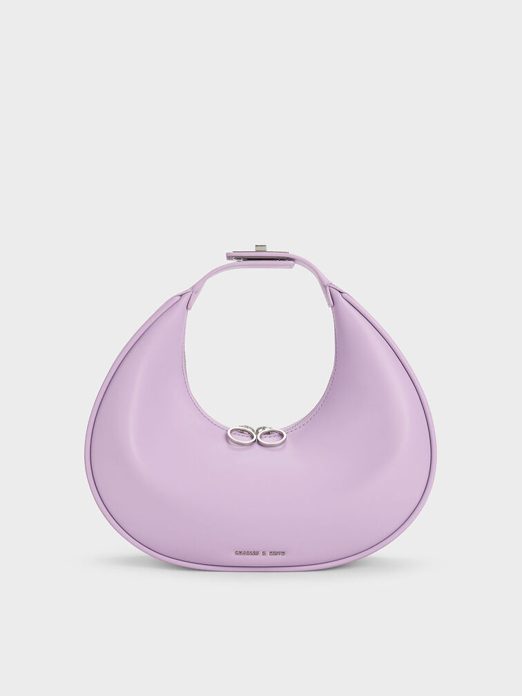 Crescent Hobo Bag, Lilac, hi-res