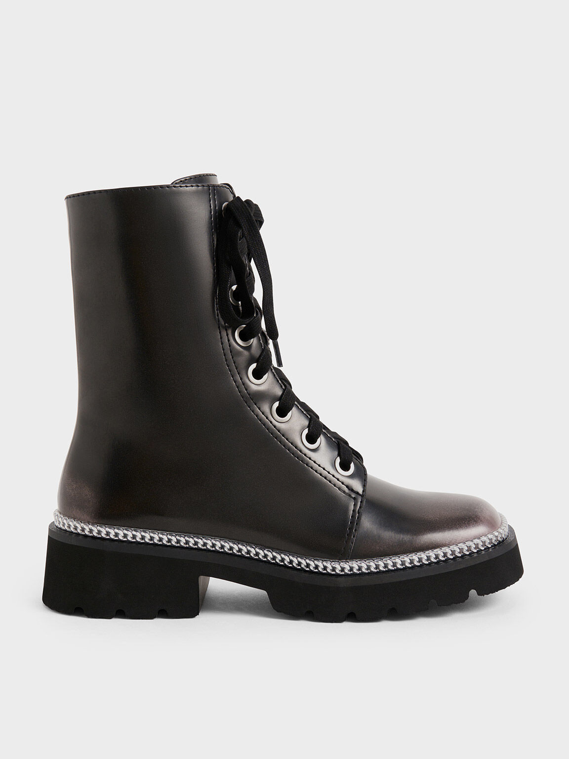 Real leather lace up boots on sale