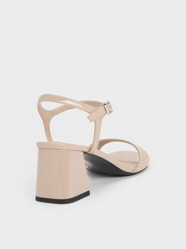 Betty Patent Block-Heel Sandals, Nude, hi-res