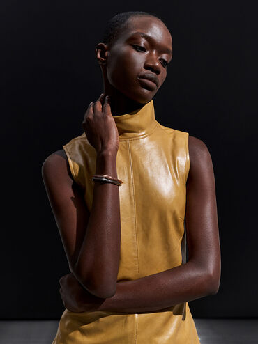 Angular Cuff Bracelet, Rose Gold, hi-res