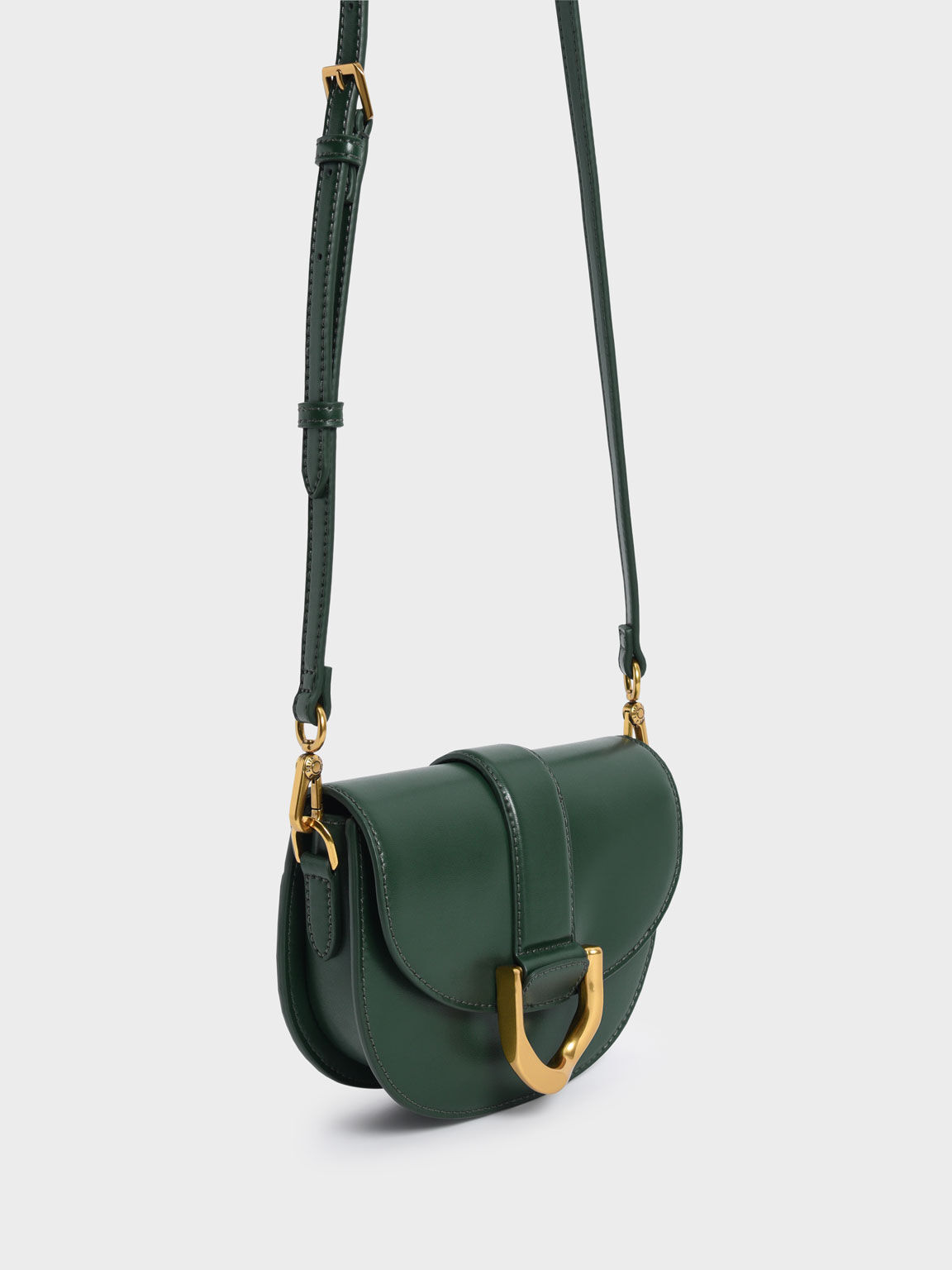 Mini Gabine Saddle Bag, Dark Green, hi-res