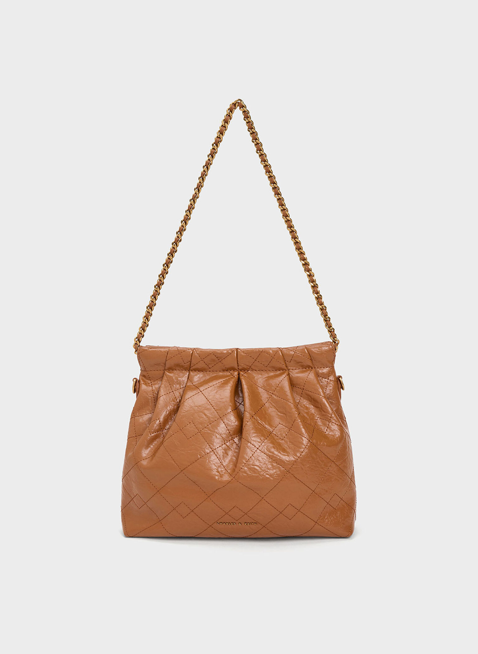 Duo Chain Handle Shoulder Bag, Chocolate, hi-res