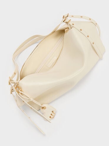 Rey Slouchy Shoulder Bag, Cream, hi-res