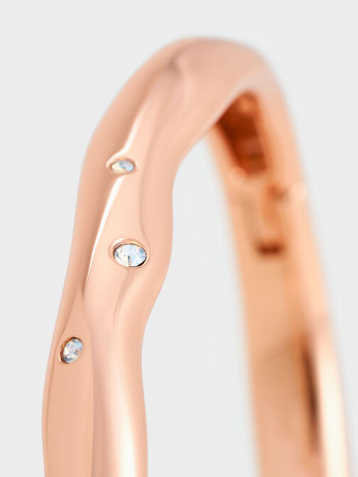 Brazalete escultural Ottilie, Oro rosa, hi-res