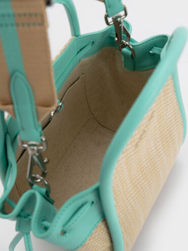 Ashby Raffia Tote Bag, Mint Green, hi-res