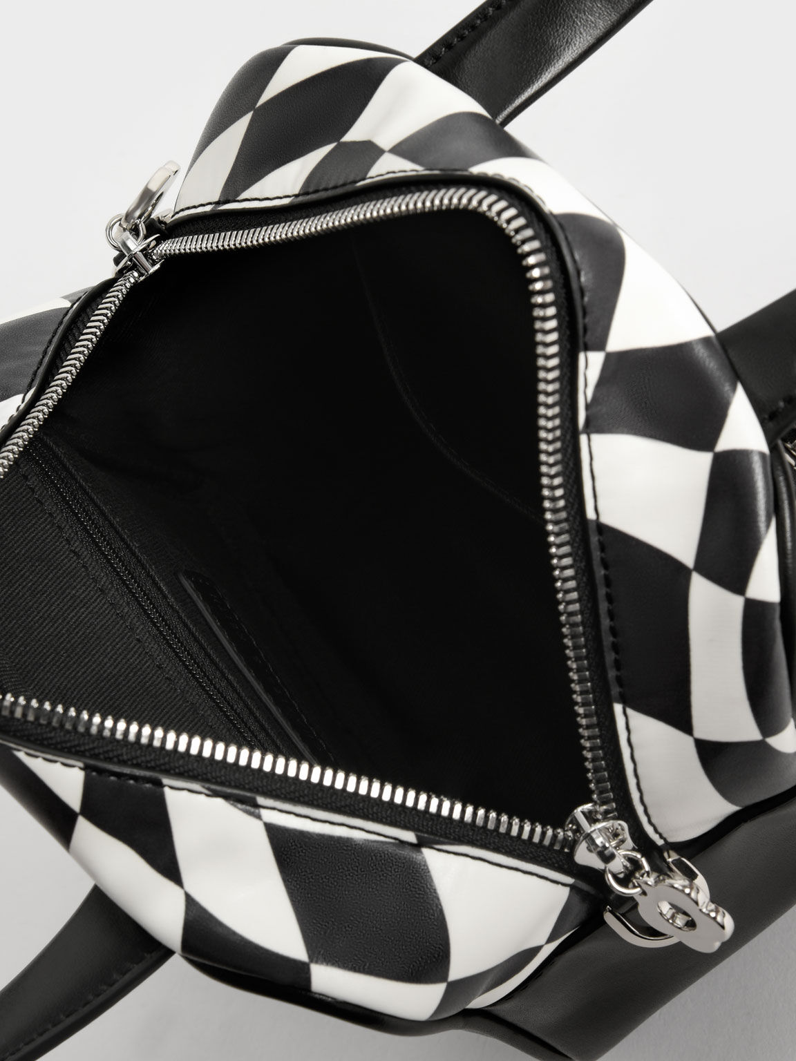 Minka Checkered Boxy Bag, Black, hi-res