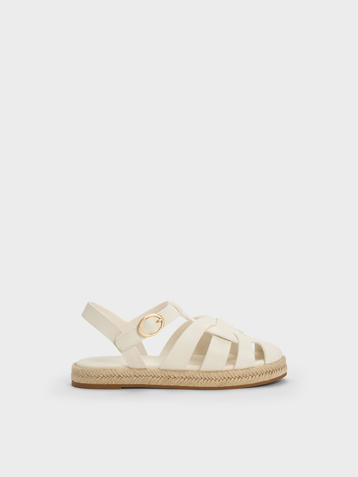 Chalk Girls Interwoven Espadrille Sandals CHARLES KEITH MO