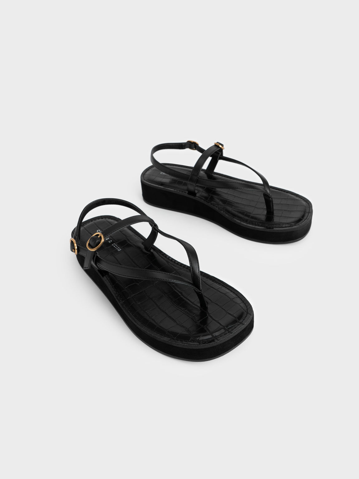 Black hotsell thong sandals
