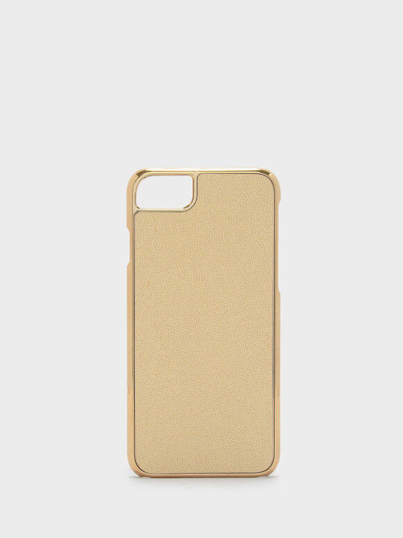 iPhone 7 / 8 皮革手機殼, 金色, hi-res