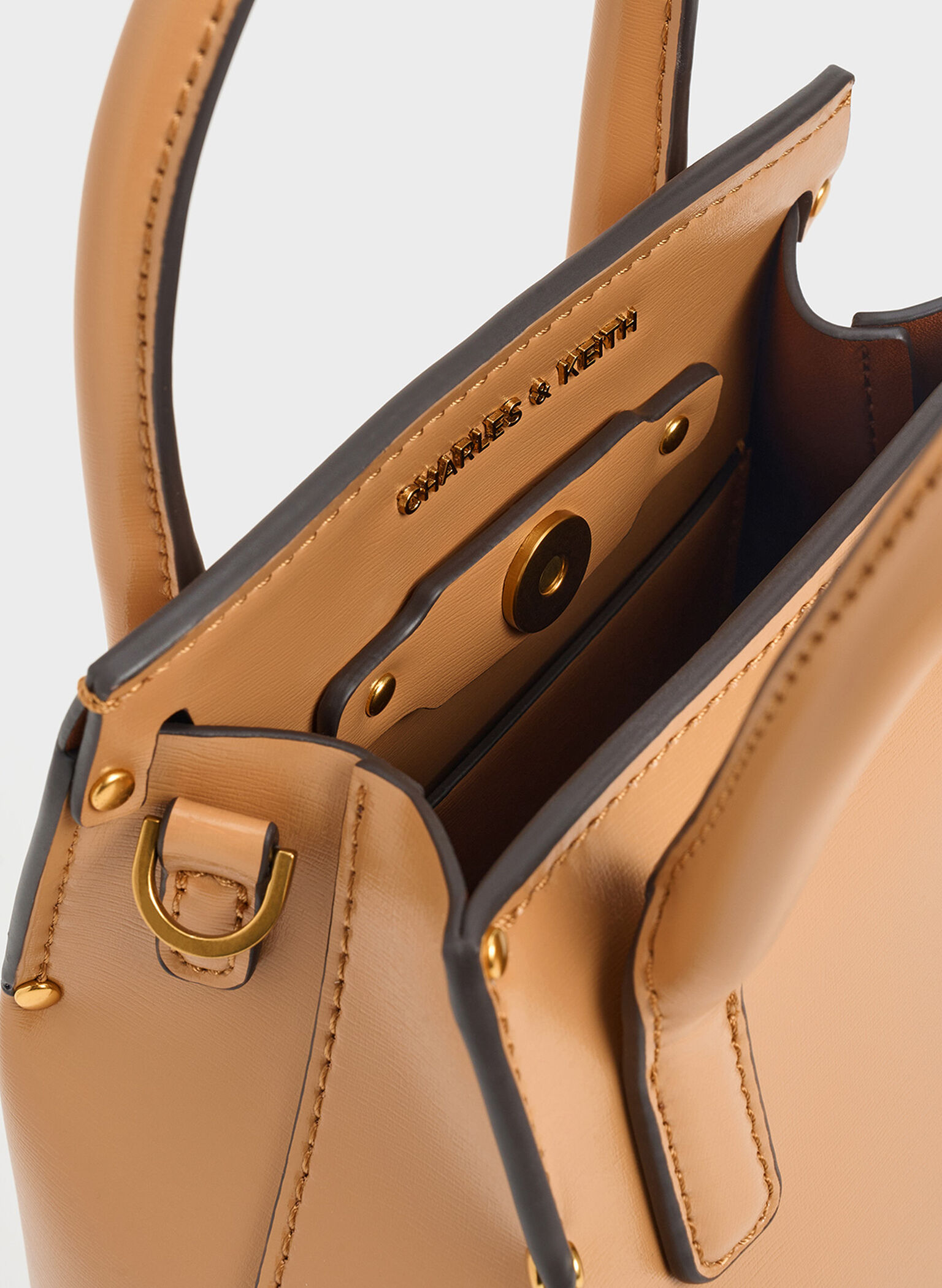 Rene Elongated Top Handle Bag, Toffee, hi-res