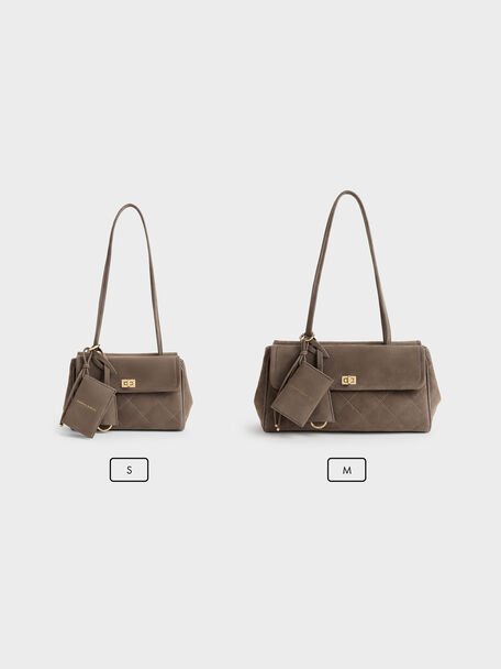 Apfra Quilted Tote Bag, Stone Grey, hi-res