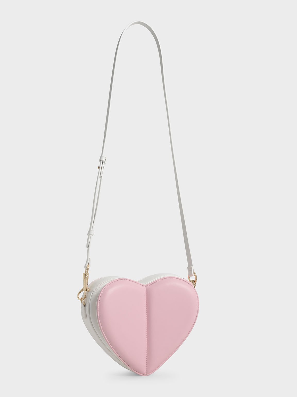 Valentine's Day Collection: Heart Sling Bag, White, hi-res