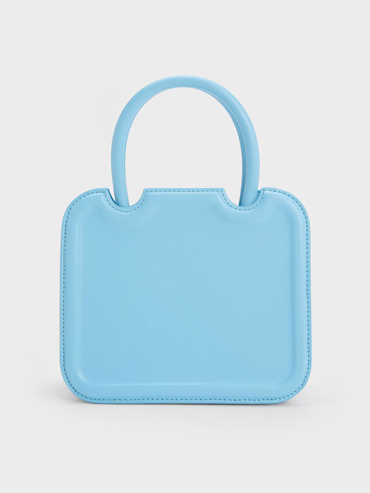 Perline Sculptural Top Handle Bag, Light Blue, hi-res