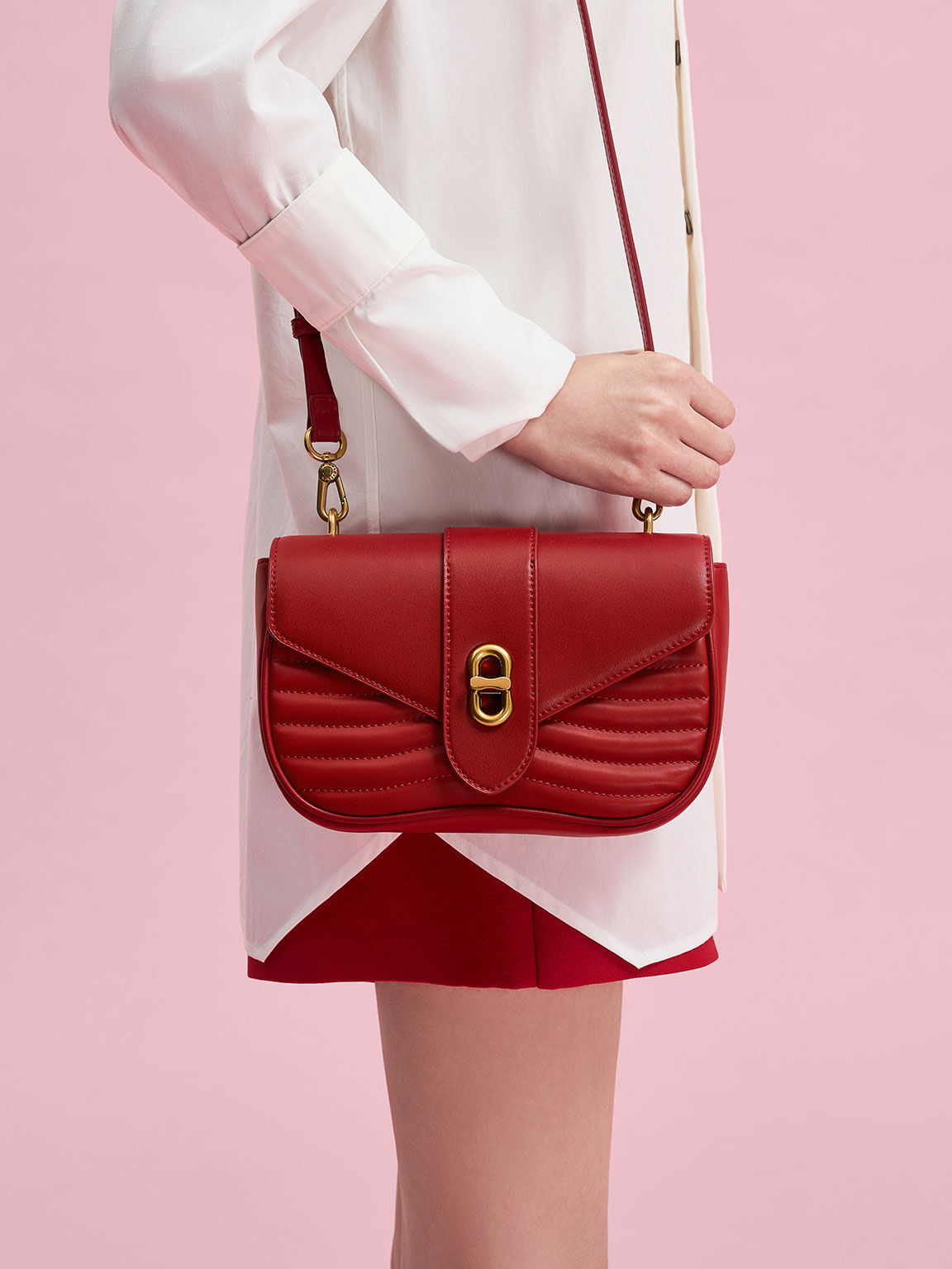 Red crossbody clearance bag cheap