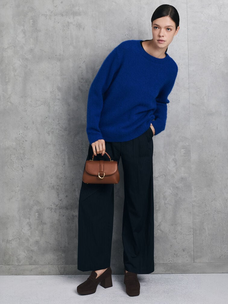 Gabine 真皮手提包, 巧克力, hi-res