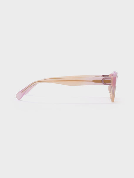 Girls' Gabine Sunglasses, Jelly Pink, hi-res