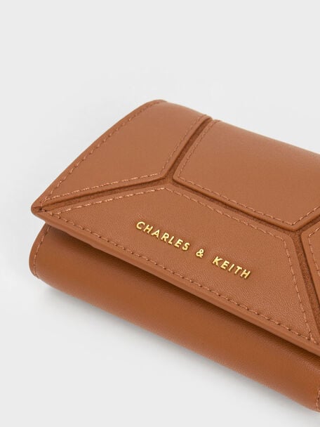 Nasrin Geometric Wallet, Chocolate, hi-res