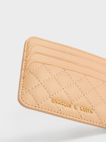 Quilted Cardholder, Yellow, hi-res
