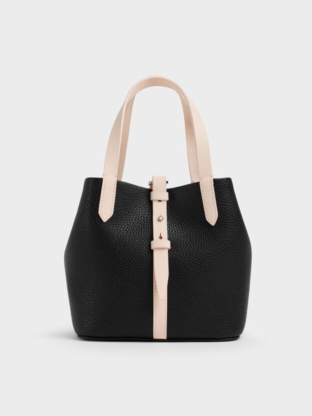 Mini Beryl Two-Tone Bucket Bag, Multi Black, hi-res